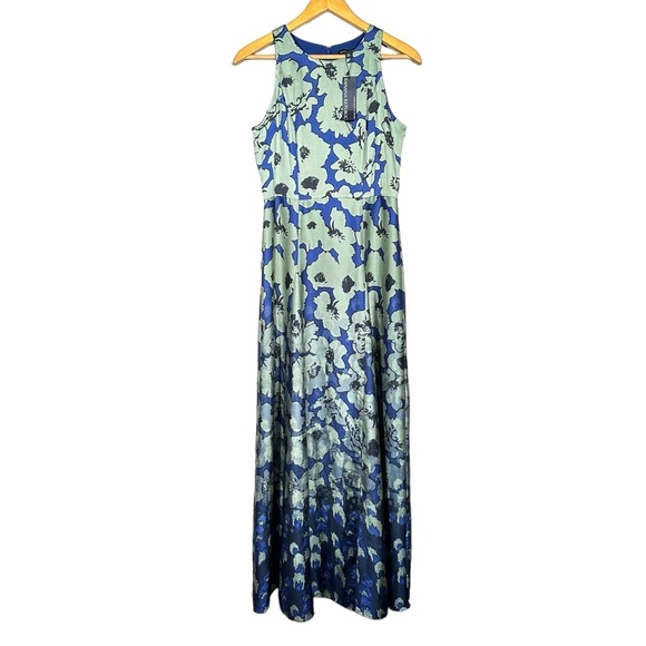 BANANA REPUBLIC Silky Floral Contrast Stitch Maxi Dress - Picture 3 of 14